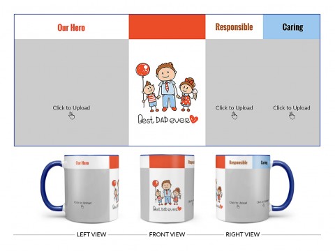 Best Dad Ever Design On Dual Tone Blue Mug