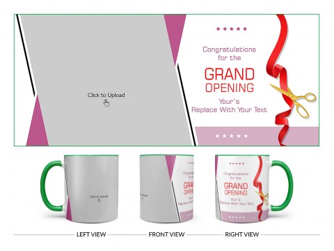 Congratulations Design On Dual Tone Green Mug