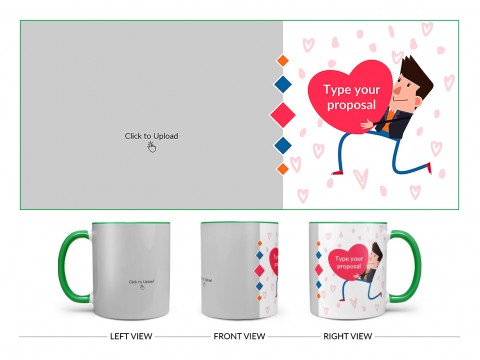 Proposal Design On Dual Tone Green Mug
