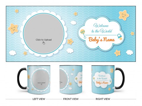 Welcome To The World Design On Dual Tone Black Mug