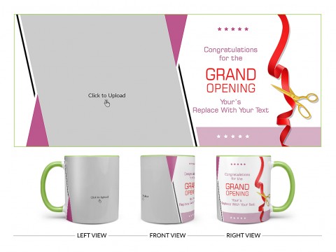 Congratulations Design On Dual Tone Light Green Mug