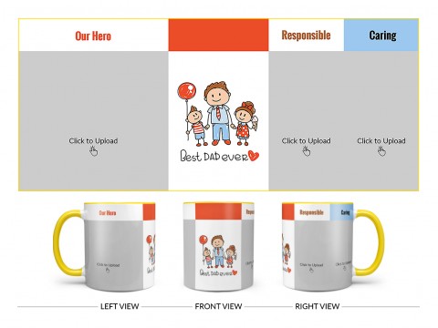 Best Dad Ever Design On Dual Tone Yellow Mug