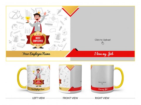 Best Employee Design On Dual Tone Yellow Mug