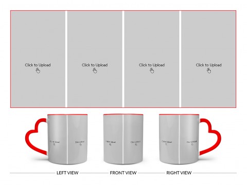 4 Vertical Pic Upload Design For Any Occasions & Event Design On Love Handle Dual Tone Red Mug