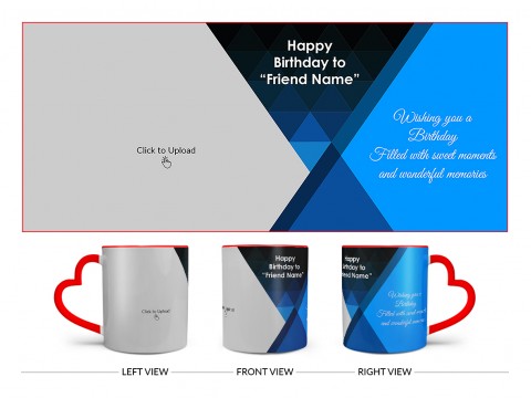 Wishing You A Birthday Filled With Sweet Moments Quote Design On Love Handle Dual Tone Red Mug