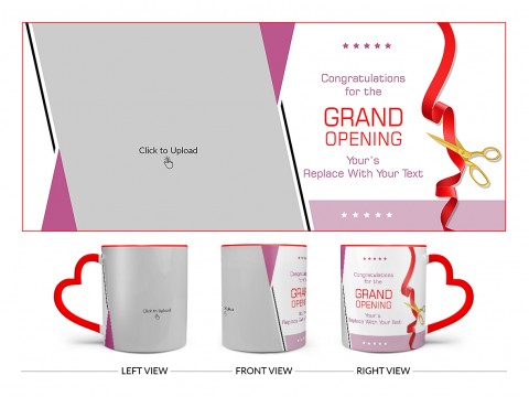 Congratulations Design On Love Handle Dual Tone Red Mug