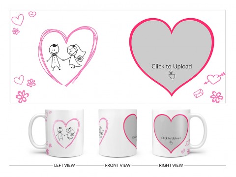 Couple In Wedding Celebrations Design On Plain white Mug