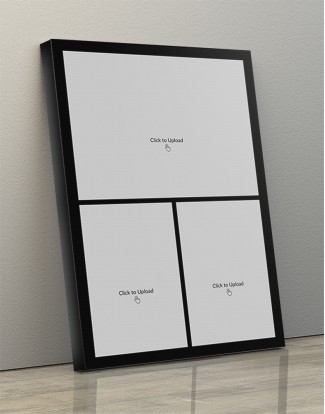 Photo Canvas Frames 10x14 - 3 Pics Upload With Border Design