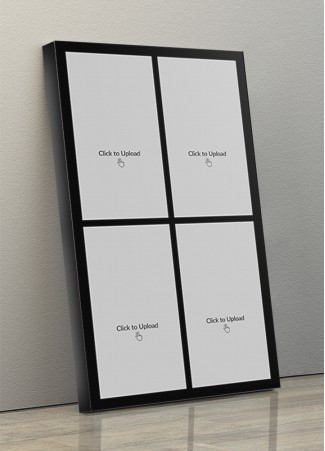 Photo Canvas Frames 10x17 - 4 Pics Upload With Border Design