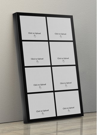 Photo Canvas Frames 10x17 - 8 Pics Upload With Border Design