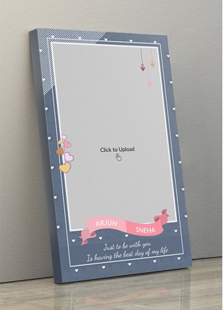 Photo Canvas Frames 10x17 - Abstract Background With Love Hangings Frame Design