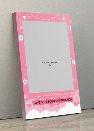 Photo Canvas Frames 10x17 - Love Is The Bond Quotation With Hanging Hearts Design