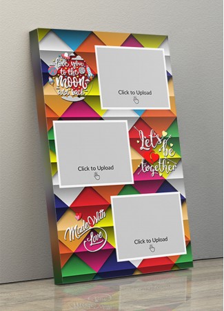 Photo Canvas Frames 10x17 - Let's Be Together With Abstract Backgroud Design