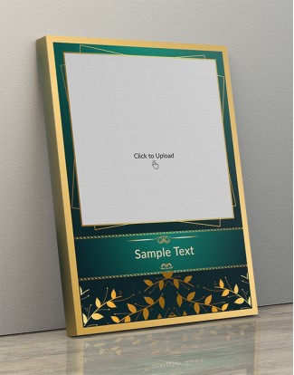 Photo Canvas Frames 12x17 - Golden Leaves With Golden Frame Design