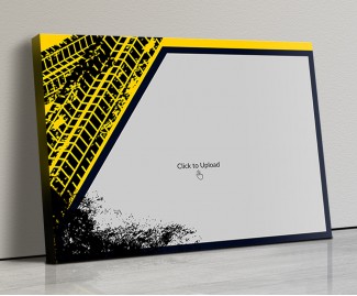Photo Canvas Frames 14x10 - Yellow Graffiti Frame Design