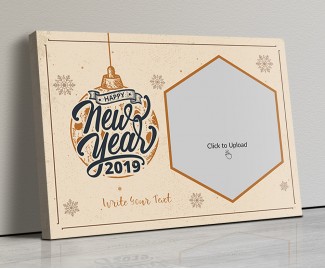 New Year Landscape Canvas Frame with Picture - 14x10 Size