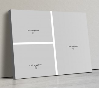 Photo Canvas Frames 14x12 - 3 Pic Upload Design