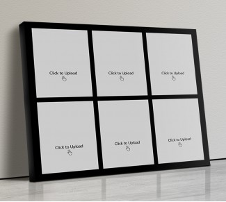 Photo Canvas Frames 14x12 - 8 Pic Upload With Border Design