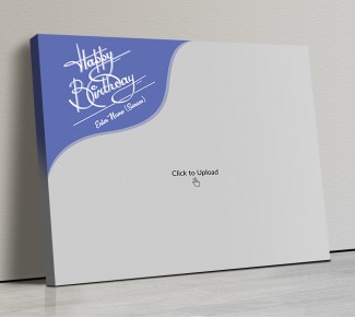 Photo Canvas Frames 14x12 - Blue Wave ( Happy Birthday ) Frame Design