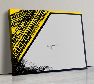 Photo Canvas Frames 14x12 - Yellow Graffiti Frame Design