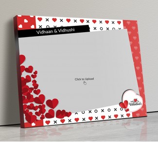 Photo Canvas Frames 14x12 - Diamond Love Shapes Design