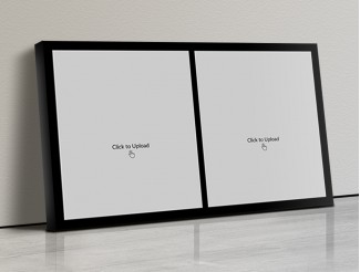 Photo Canvas Frames 17x10 - 2 Pic Upload With Border Design