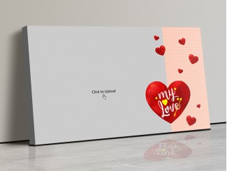 Photo Canvas Frames 17x10 - Red Hearts With Love  Design