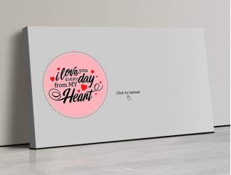 Photo Canvas Frames 17x10 - Love Quotation With Dotted Circle Design