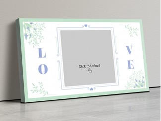 Photo Canvas Frames 17x10 - Vintage Frame With Florals Design