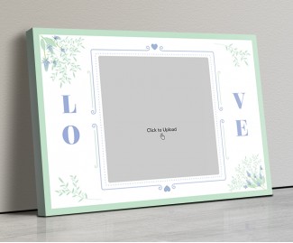 Photo Canvas Frames 17x12 - Vintage Frame With Florals Design