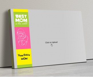 Photo Canvas Frames 20x14 - Mom And Baby Line Art Design