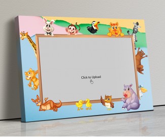 Photo Canvas Frames 20x14 - Cartoon Animals Frame Design