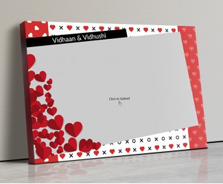 Photo Canvas Frames 20x14 - Diamond Love Shapes Design