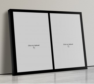 Photo Canvas Frames 20x17 - 2 Pic Upload With Border Design