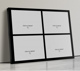 Photo Canvas Frames 20x17 - 4 Pic Upload With Border Design