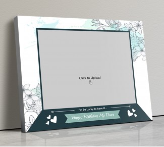 Photo Canvas Frames 20x17 - Hand Drawn Flowers Frame Design