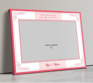 Photo Canvas Frames 20x17 - Couple Rings With Quotation Design