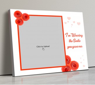Photo Canvas Frames 20x17 - Orange Flowers With Quotation Design