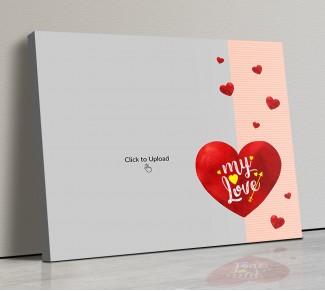 Photo Canvas Frames 20x17 - Red Hearts With Love  Design