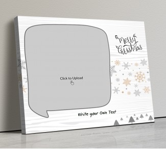 Merry Christmas Theme Landscape Canvas Frame - 20x17 Size