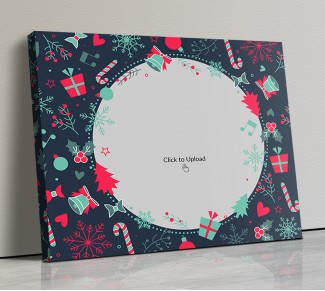 X-Mas Theme Landscape Photo Canvas Frame - 20x17 Size