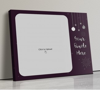 Purple Color Landscape Canvas Frame with Picture and Text - 20x17 Size