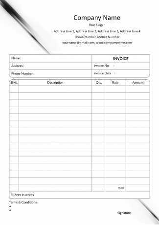 Advocate Bill Book Design