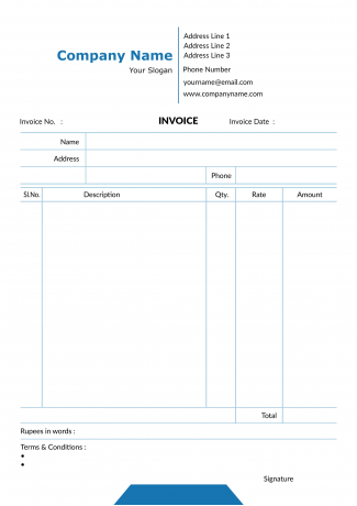 IT Company  Bill Book Design