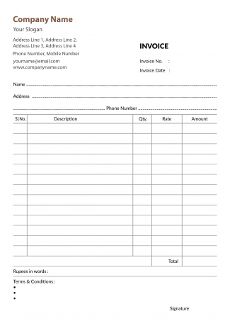 Advocate Bill Book Design