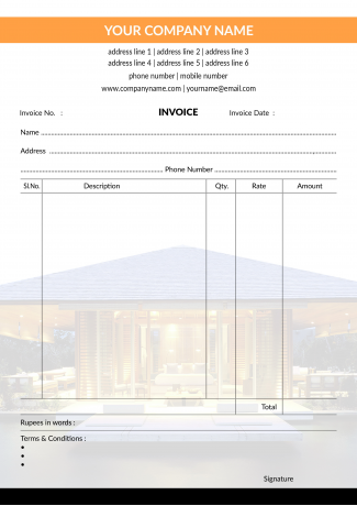 Interior Designer Bill Book Design