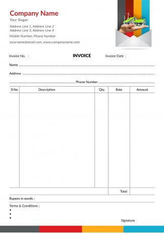 Construction Company  Bill Book Design