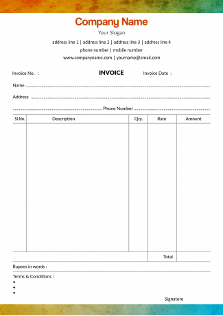 Premium  Bill Book Design