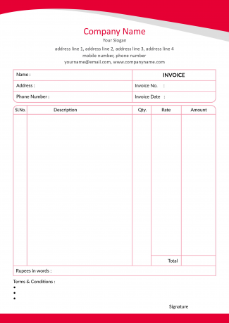 Premium  Bill Book Design