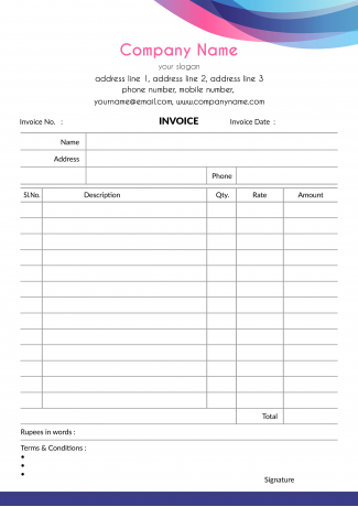 Premium Bill Book Design